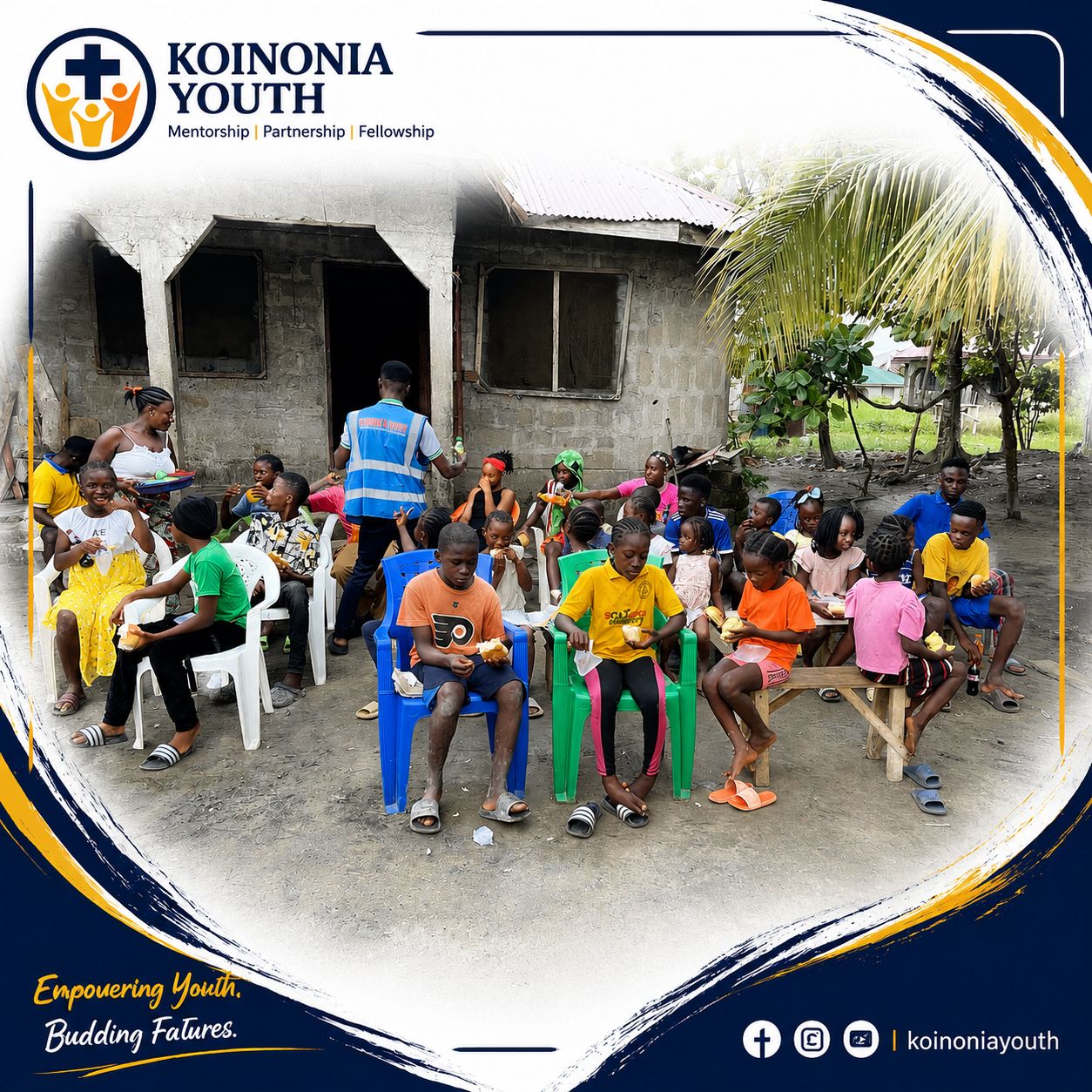 Koinonia Youth children sharing a meal together at a community gathering